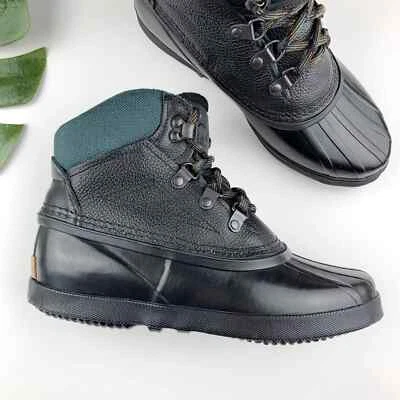 Sorel Duck Boots Felt Lined Winter Black Canada Women’s 7 Youth 5 - Image 1 of 4