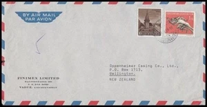 LIECHTENSTEIN 1959 AIRMAIL COVER TO NEW ZEALAND 1Fr ATHLETICS (ID:373/D35619) - Picture 1 of 1
