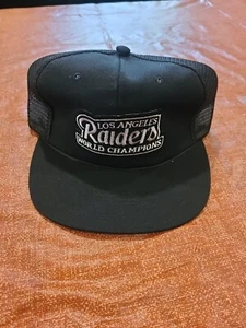 Los Angeles LA Raiders Vintage Hat Black Snapback Cap OG Rare Young An  - Picture 1 of 10