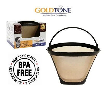 GoldTone Reusable #4 Cone Coffee Filter for ALL Ninja Coffee Makers and Brewers