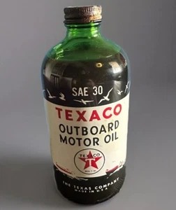 Vintage Texaco Outboard Motor Oil Bottle - Picture 1 of 6