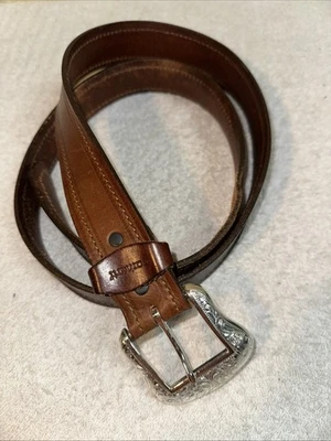 Cinturón de cuero Carhartt estilo A197 grano superior brida inglesa talla 44 occidental para hombre Foto 1 de 4