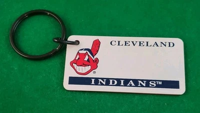 Vintage Cleveland Indians Chief Wahoo Tag Express Name Tag Keychain Key Holder - Image 1 of 3