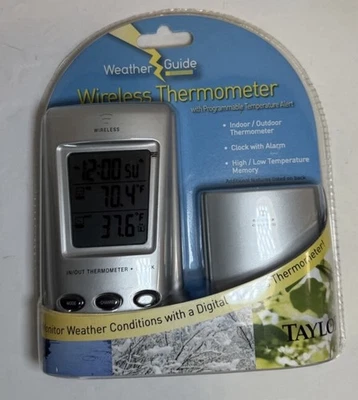 Taylor Wireless Indoor/Outdoor Thermometer with Programmable Temperature Alert - Image 1 of 2