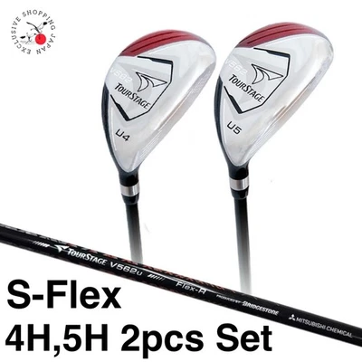 Bridgestone TourStage V562 Utility Hybrid 4H 5H 2pcs Set S-Flex Mitsubishi Shaft - Image 1 of 4