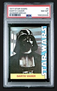 Tarjeta 1977 Star Wars Darth Vader Wonder Bread #5 PSA 8 casi nueva-como nueva (445) - Imagen 1 de 2