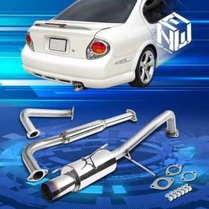 For 00-03 Nissan Maxima V6 4" Muffler Burnt Tip Racing Catback Exhaust System - Picture 1 of 7