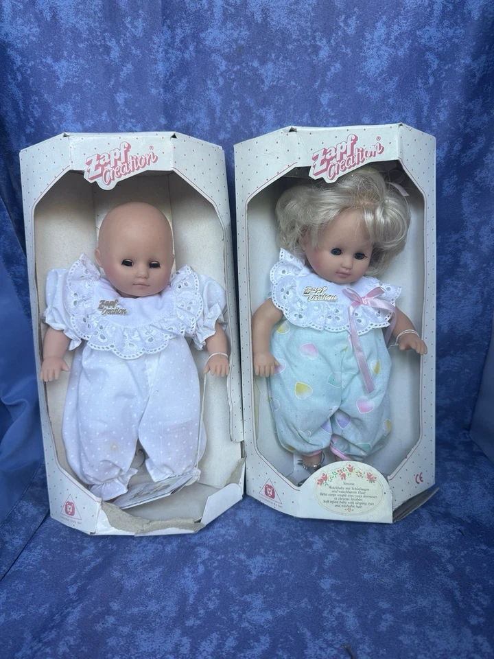 2 x Vintage Zapf Creation Weichpuppe mit Schlafaugen ca. 33 cm - Bild 1 von 1