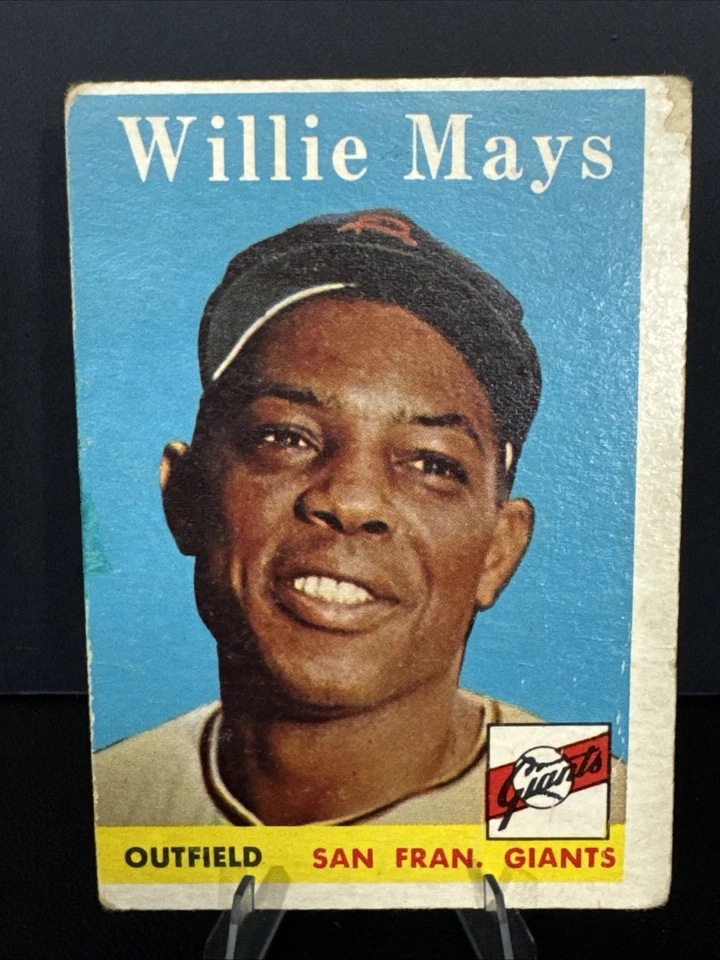 1958 Topps #5 Willie Mays en muy buena condición Gigantes de Nueva York Gigantes de San Francisco HoF en muy buena condición Foto 1 de 4