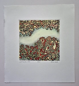 Ruth Leaf (1923 - 2015) Grabado Intaglio Firmado "CUBOIDAL CELL" Edición # 4/20 - Imagen 1 de 3