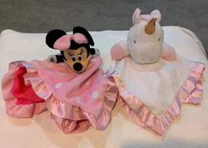 Lovies Disney Minnie Mouse And Cloud Island Hippo Lovey Blanket - Picture 1 of 9