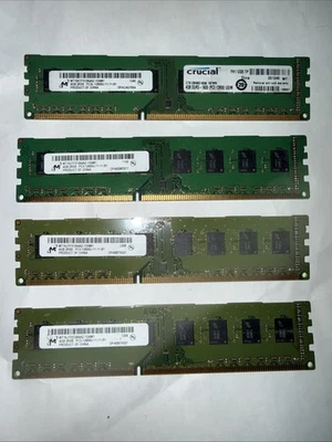 MICRON 16GB (4X4GB) MT16JTF51264AZ-1G6M1  2Rx8 PC3-12800U Memory Tested - Image 1 of 3