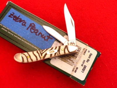Cuchillo Case XX USA 6220 SS Zebra Stripe Hueso Cacahuete 2 Hojas Jack 2005 Como Nuevo en Caja Foto 1 de 3