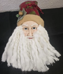 Nikolauskopf Kunststoff und Stoff Türhänger-Ornament Bart alte Welt Mütze Aufnäher - Bild 1 von 12