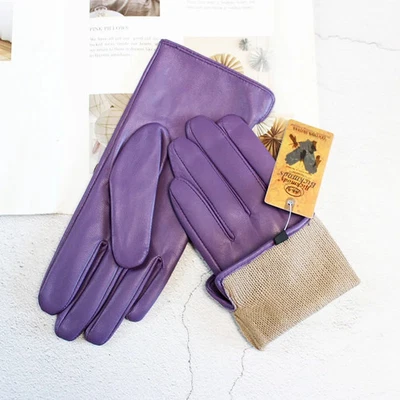 Женские перчатки из овчины модный цвет кожи простой стиль шерстяная подкладка Spring a - Изображение 1 из 4