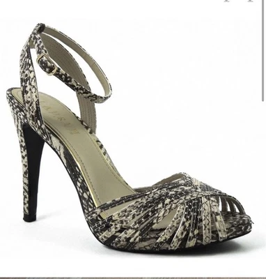 Zapatos de tacón alto Ralph Lauren Kadie para mujer piel de serpiente talla 8 Foto 1 de 4
