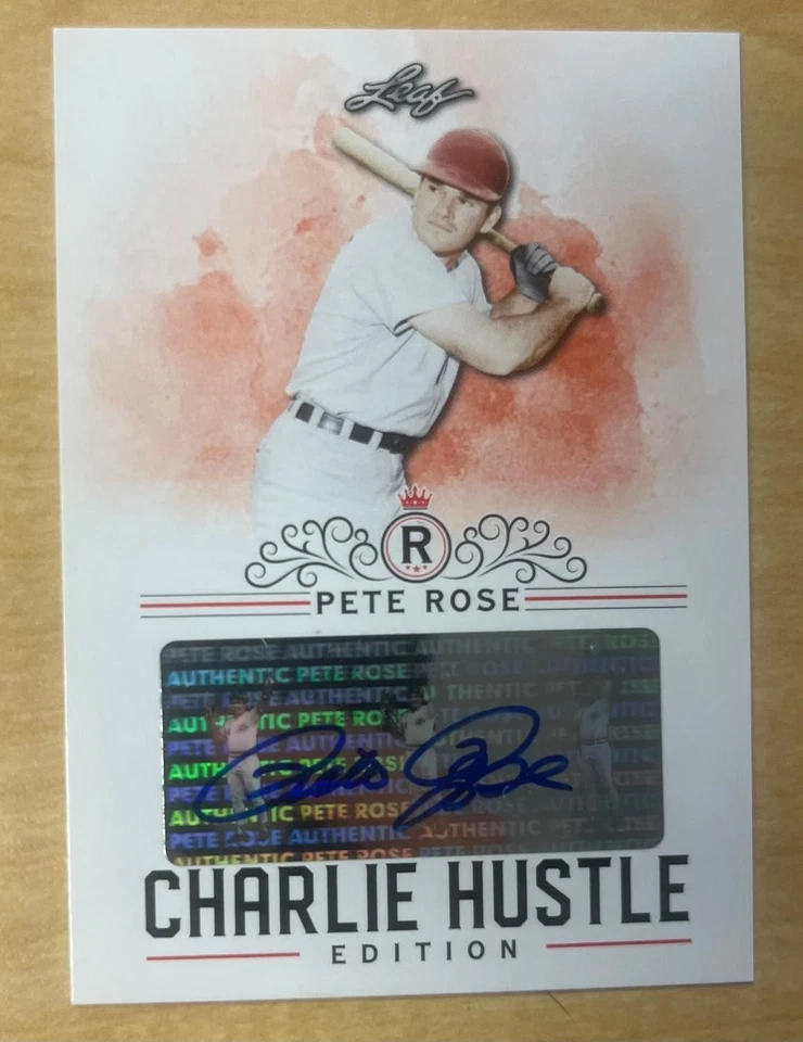 Pete Rose Auto AU-02 2020 Leaf Charlie Hustle Edition with Complete Set 1-10 - Image 1 of 3