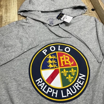 Polo Ralph Lauren Calce Clásico Cookie Crest Logo Pullover Sudadera con Capucha Para Hombres Gris Medio Foto 1 de 4