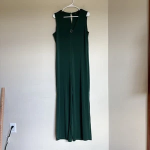 Embalaje original Tuta Donna Elegante Tg. L Col. Verde Con Spacchi Laterali - Imagen 1 de 9