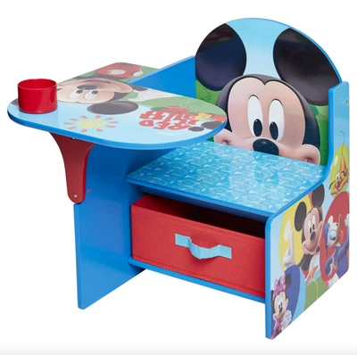 Disney Mickey Mouse Silla Escritorio con Cubo de Almacenamiento de Delta Children, Azul Foto 1 de 4