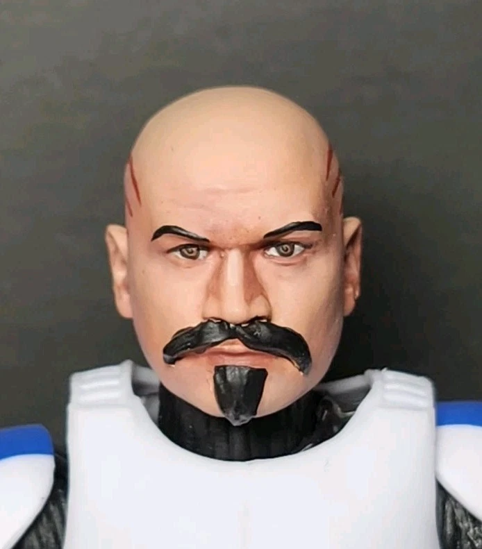 SOLO CABEZA Star Wars cabeza pintada personalizada Black Series Clone Commander Gaunch Foto 1 de 3