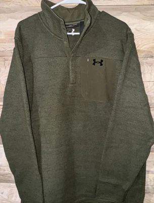 Camisa Henley Under Armour UA Specialist Para Hombre Vellón Verde XXL NUEVA Foto 1 de 4
