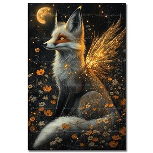 FEENFUCHS KUNSTDRUCK, Zauberwald Wohndeko, Cottagecore, Fantasy Poster - Bild 1 von 2