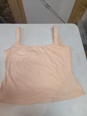 ECHT женщин XL Майка голая персик нейлона спандекс эластичной Activewear Cami - Изображение 1 из 4