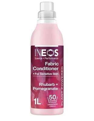 INEOS Rhubarb & Pomegranate Fabric Conditioner - Plant-Based, 1000ml, 50 Washes. - Image 1 of 4