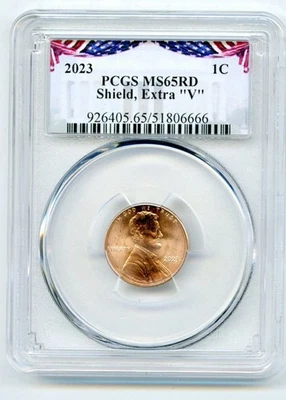 2023 PCGS MS65 RD  Shield,EXTRA “V” White House Label! Just Brilliant 🇺🇸💯✨ - Image 1 of 3