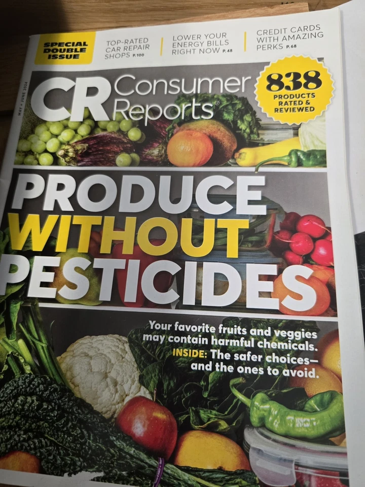 Consumer Reports Magazine May June 2024 PRODUCE WITHOUT PESTICIDES  - Image 1 of 1