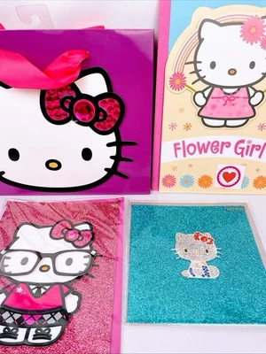 FABULOUS PAPYRUS & AG HELLO KITTY CARDS & BAG ,MIXED LOT GLITTER RHINESTONES - Image 1 of 4