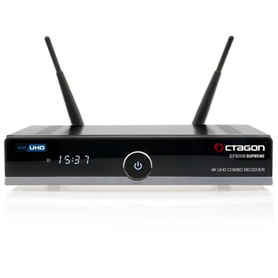 Octagon SF8008 V3 Supreme UHD 4K Combo-Receiver (DVB-S2X MS & DVB-C/T2, Linux E2 - Bild 1 von 4
