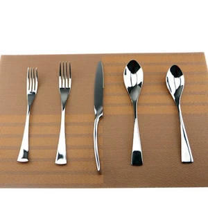 Silver Hammered Mirror Flatware Set,20 Piece Service for 4,Cutlery for Home K... - Bild 1 von 6