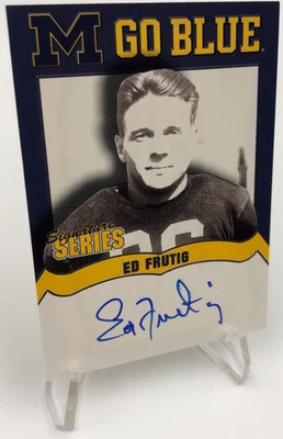 TK Legacy ED FRUTIG AUTO Signed M GO BLUE MGB1 Signed Card MICHIGAN WOLVERINES - Image 1 of 4