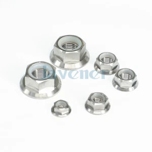 Tornillo de titanio M5/M6/M8/M10/M14 GR5 tuercas de bloqueo de nailon con brida para bicicleta - Imagen 1 de 66