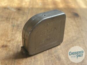 Vintage BECON 297 Small Steel Cased Imperial Tape Measure Measuring Tools