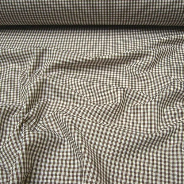 Stoff Baumwolle Vichy Karo braun weiß 2,5 mm Swafing Canstein kariert - Bild 1 von 2