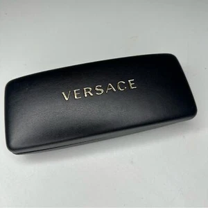 Auténtico estuche rígido para gafas Versace tamaño delgado en negro - Imagen 1 de 6