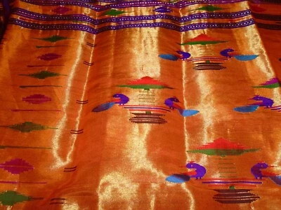 NUEVO Precioso Paithani Silk sariee con blusa cosida FIESTA NUPCIAL Foto 1 de 4