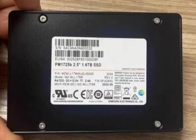 New SAMSUNG PM1725b 1.6TB SSD NVMe PCIe U.2 MZ-WLL1T6B MZWLL1T6HAJQ-00005 - Image 1 of 2