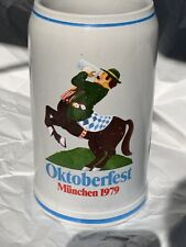 Oktoberfest Munich 1979 Jahreskruge Beer Stein Fritz Wagner Rastal 1L Munchen