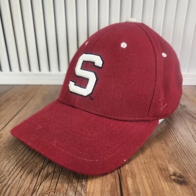 Zephyr Stanford Cardinal Fitted Sz 7 3/8 Baseball Hat Cap Maroon Red College - Image 1 of 4