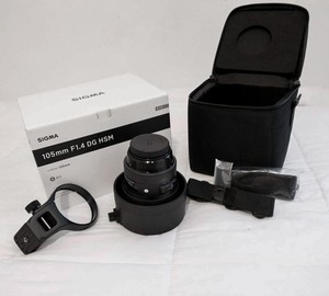 Sigma 105mm f/1.4 DG HSM Art f/ Canon EF Caps Hood Mount Case Box
