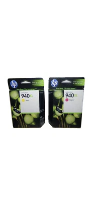 New HP 940XL Magenta and Yellow Ink Cartridge Sealed Genuine Expired 08/2015 - Image 1 of 2