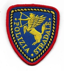 ITALIA Policía STRADALE * ROJO * Parche Policía Insignia Italia MILANO - Imagen 1 de 6