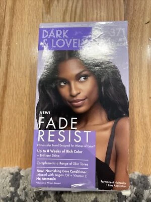 Dark & Lovely FADE RESIST Permanent Hair Color Dye Kit #371 Jet Black - Image 1 of 4