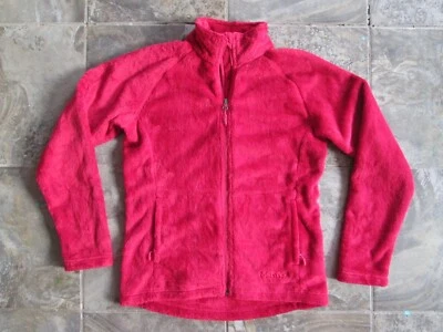Jaqueta de lã Marmot feminina média pelúcia vermelha zíper completo macia macia concha - Imagem 1 de 4