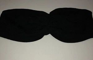 Pink Victorias Secret Black Lace Bandeau Bra Size Medium Juniors - Picture 1 of 11