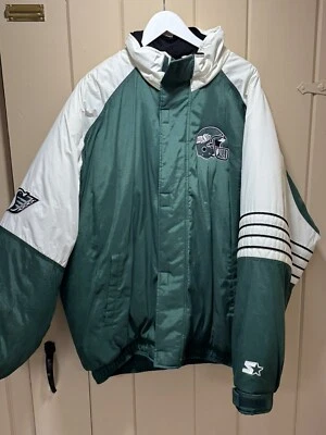 Abrigo Chaqueta de Fútbol Americano Starter Saskatchewan Roughriders CFL 3XL con Capucha Raro Verde Foto 1 de 4